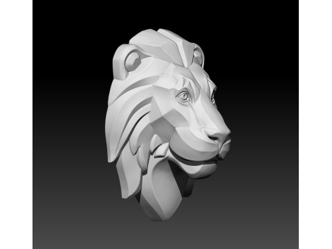 Lions head 3D MODEL for CNC and 3D printing 3Dプリントモデル