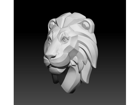 Lions head 3D MODEL for CNC and 3D printing 3Dプリントモデル