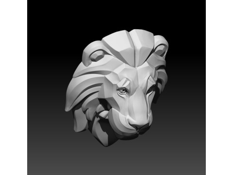 Lions head 3D MODEL for CNC and 3D printing 3Dプリントモデル