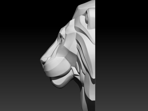 Lions head 3D MODEL for CNC and 3D printing 3Dプリントモデル