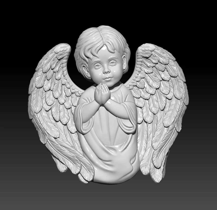 Angel prays 3D MODEL for 3D printing 3D Print Model .c4d .max .obj .3ds .fbx .stl .blend 
