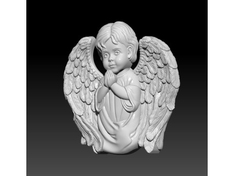 Angel prays 3D MODEL for 3D printing Model Cetak 3D