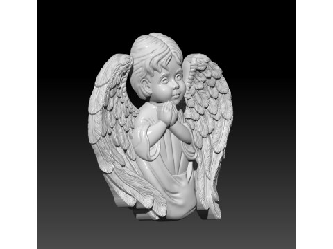 Angel prays 3D MODEL for 3D printing Model Cetak 3D