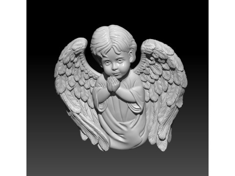 Angel prays 3D MODEL for 3D printing Model Cetak 3D