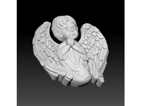 Angel prays 3D MODEL for 3D printing Model Cetak 3D
