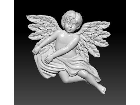 Angel flying 3D MODEL for 3D printing Modelo de impresión 3D