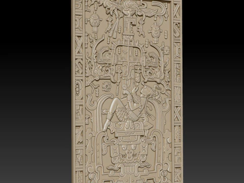 Engraving of the Mayan Indians 3D Print Model