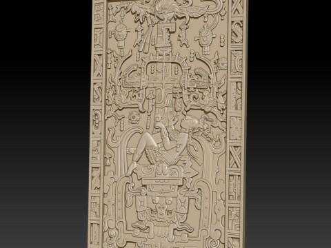 Engraving of the Mayan Indians 3D Print Model