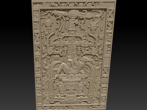 Engraving of the Mayan Indians 3D Print Model