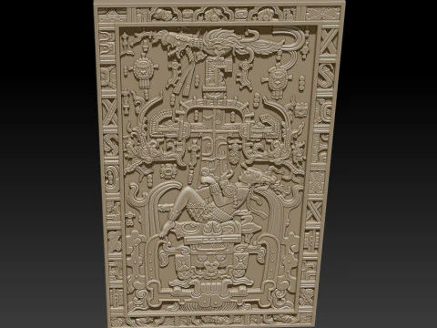 Engraving of the Mayan Indians 3D Print Model