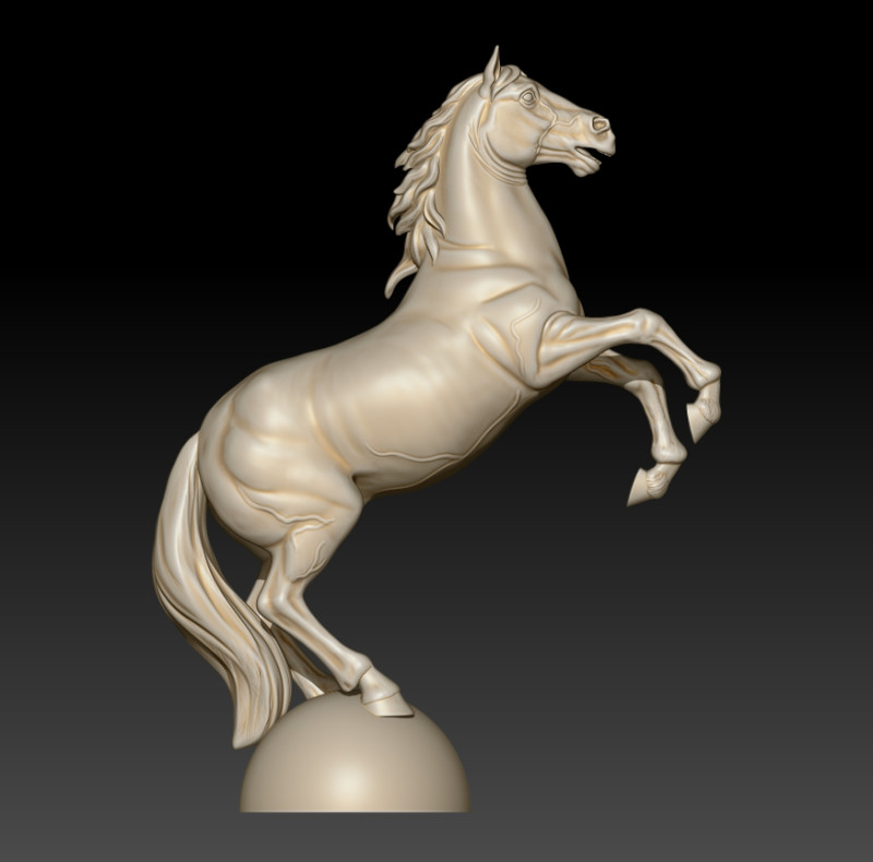 Horse figurine 3D STL Model for 3D Printer 3D Baskı Modeli .c4d .max .obj .3ds .fbx .stl .blend 