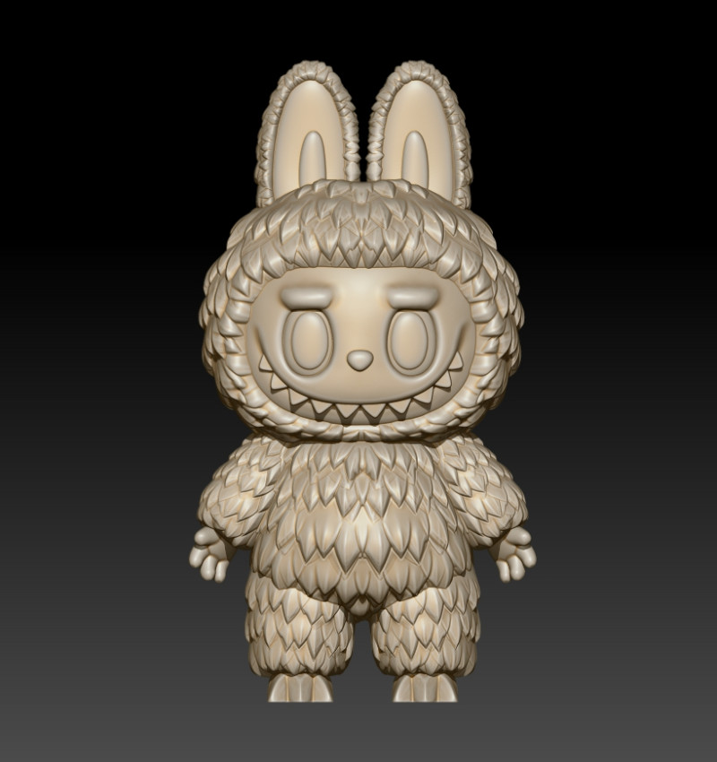Labubu standing open eyes 3D MODEL for 3D printing 3D-Druckmodell .c4d .max .obj .3ds .fbx .stl .blend