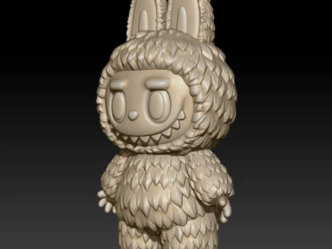Labubu standing open eyes 3D MODEL for 3D printing 3D Print Model