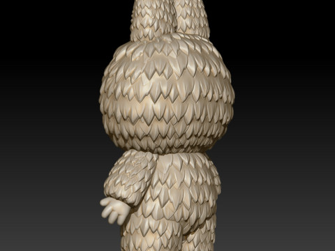 Labubu standing open eyes 3D MODEL for 3D printing 3D-Druckmodell
