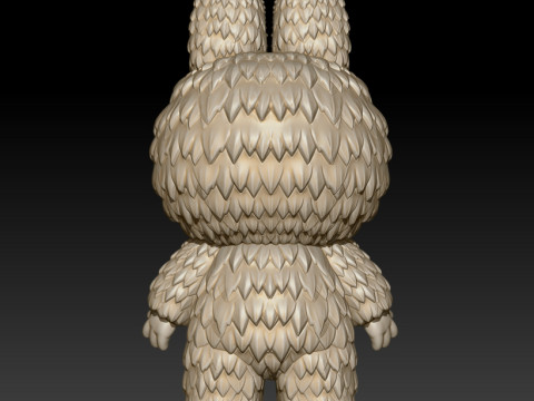 Labubu standing open eyes 3D MODEL for 3D printing 3D-Druckmodell