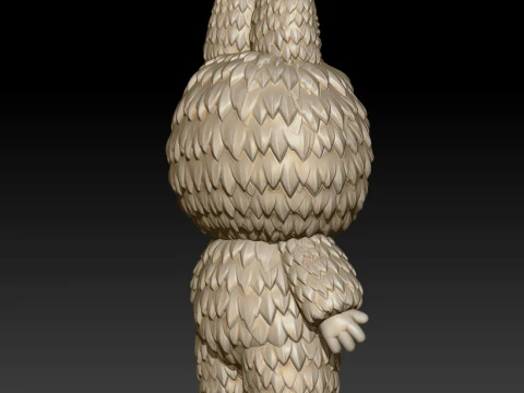 Labubu standing open eyes 3D MODEL for 3D printing 3D Print Model