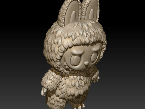 Labubu standing open eyes 3D MODEL for 3D printing 3D-Druckmodell