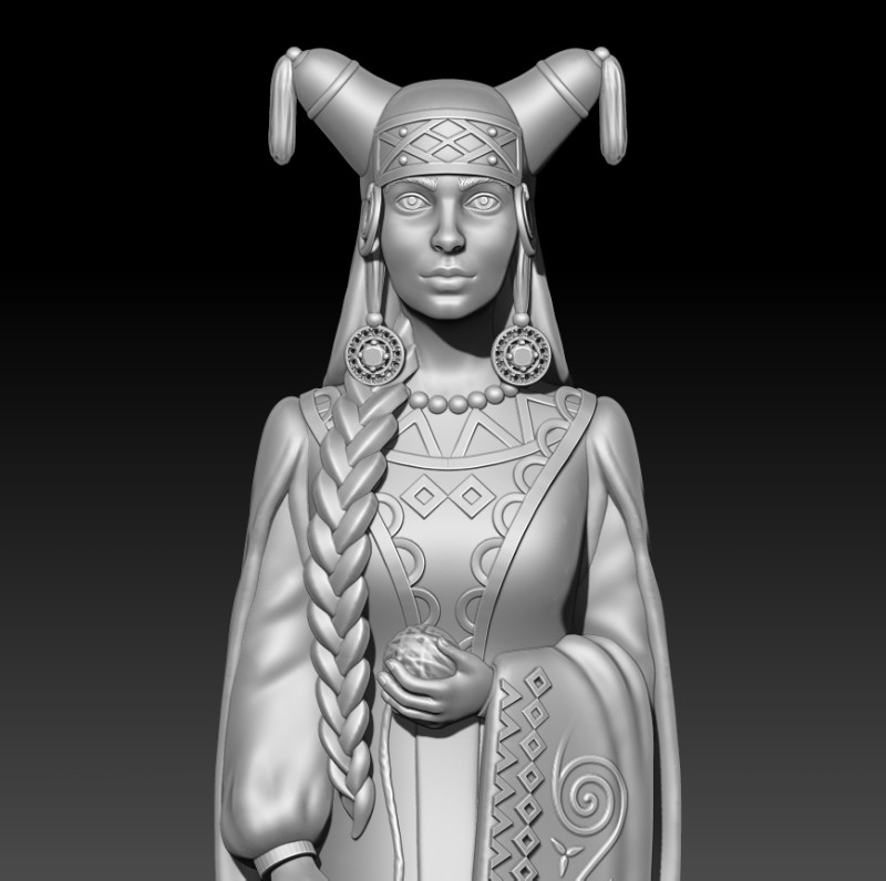 Makosh goddess 3D MODEL STL file for 3D printing 3D 프린트 모델 .c4d .max .obj .3ds .fbx .stl .blend 