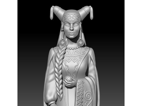 Makosh goddess 3D MODEL STL file for 3D printing 3Dプリントモデル