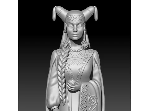 Archivo STL MODELO 3D de la diosa Makosh para impresi&oacute;n 3D Modelo de impresión 3D