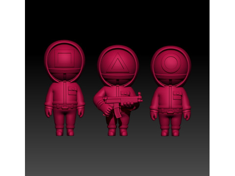 Squid Game Fan Art based on the film 3D MODEL STL file for 3D printing Modelo de Impressão 3D