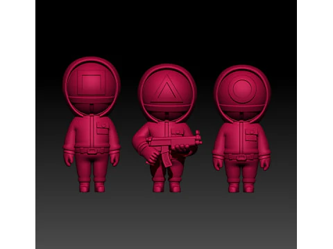 Grafika fan&oacute;w gry Squid oparta na pliku 3D MODEL STL filmu do druku 3D Model do druku 3D