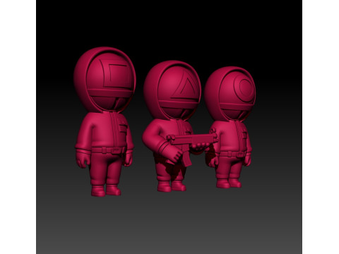 Squid Game Fan Art based on the film 3D MODEL STL file for 3D printing 3D 打印模型