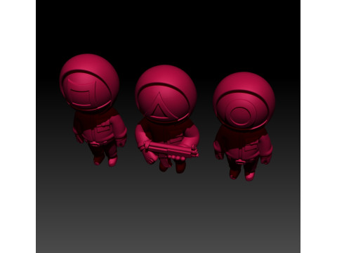 Squid Game Fan Art based on the film 3D MODEL STL file for 3D printing 3D 打印模型
