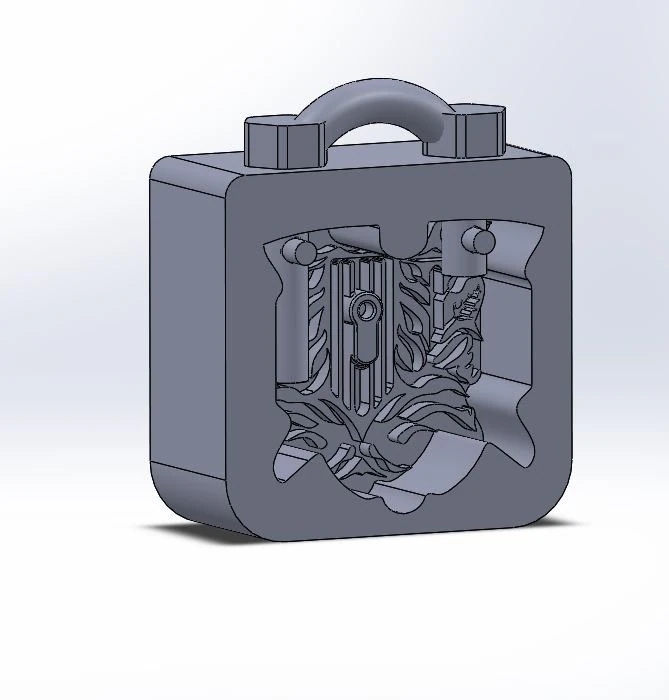 decorative lock mold 3D Print Model .c4d .max .obj .3ds .fbx .stl .blend 