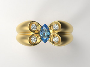 ring - butterfly Modelo 3D