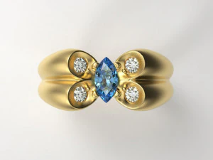 リング - 蝶 3Dモデル