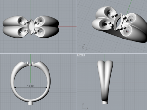 ring - butterfly Modelo 3D