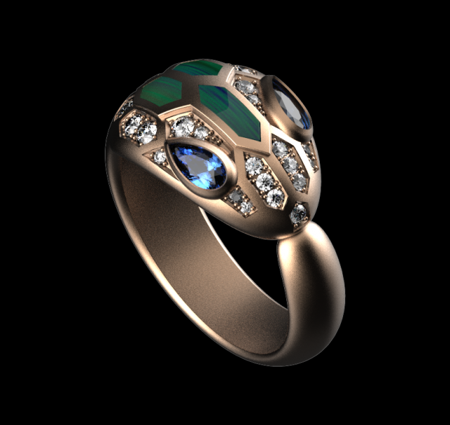 ring - snake 3D मॉडल .c4d .max .obj .3ds .fbx .stl .blend 