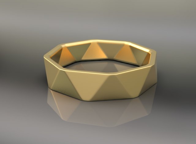 ring - facets Model 3D .c4d .max .obj .3ds .fbx .stl .blend 
