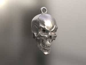 pendant - evil skull Modelo 3D
