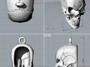 pendant - evil skull 3D Модель