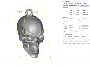 pendant - evil skull 3D Модель