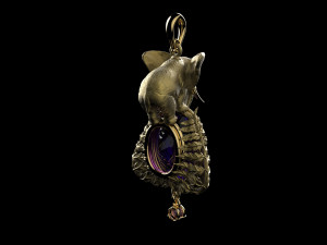 pendant - elephant in the jungle Modelo 3D
