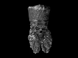 Anh&auml;nger - Totenkopf mit Bart und Hut 3D Modell