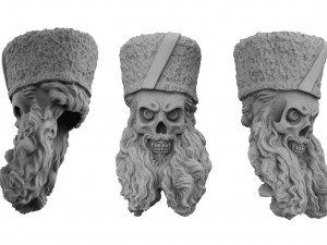pendant - skull with beard and hat Modelo 3D
