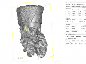 pendant - skull with beard and hat Modelo 3D