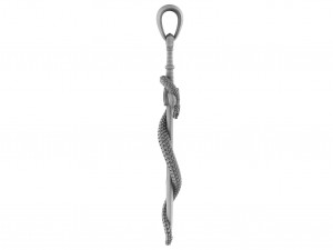 pendant - sword with a snake Model 3D
