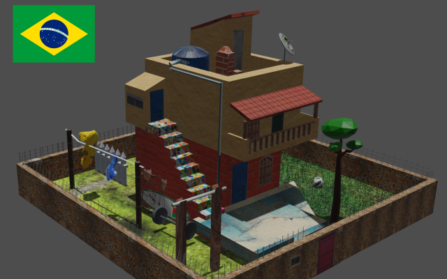 house brazilian Modèle 3D .c4d .max .obj .3ds .fbx .stl .blend 