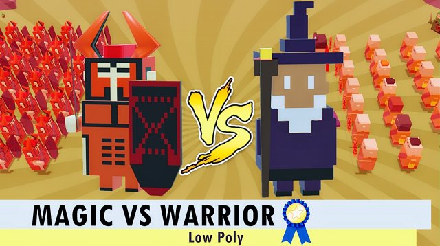 wizards versus warriors - low poly fbx and stl 3D Model .c4d .max .obj .3ds .fbx .stl .blend 
