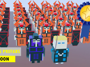 wizards versus warriors - low poly fbx and stl 3D Model