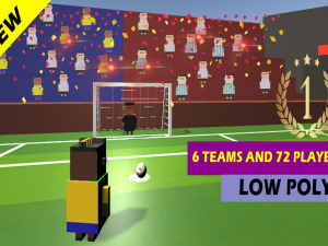cartoon football lowpoly 3D Model