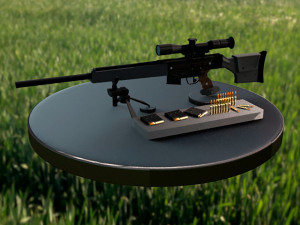 semi- automatic sniper rifle heckler koch psg1 Model 3D