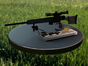semi- automatic sniper rifle heckler koch psg1 Model 3D