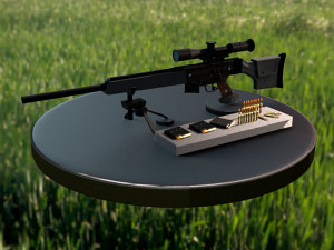 semi- automatic sniper rifle heckler koch psg1 Model 3D
