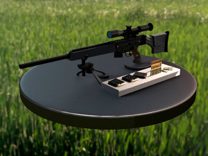 semi- automatic sniper rifle heckler koch psg1 Model 3D